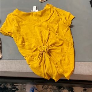 Yellow crop top